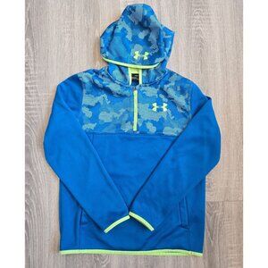 BOYS /GIRLS YLarge UNDER ARMOUR COLDGEAR STORM HOODIE Quater‎ zip FLEECE